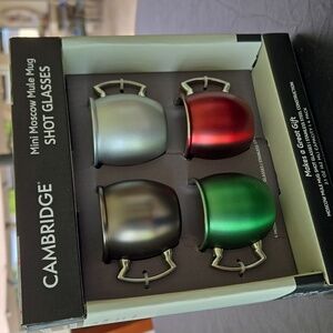 4 New Mini Moscow Mule SHOT MUGS Stainless Steel